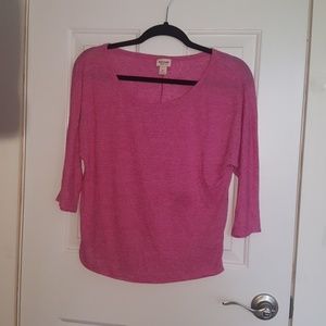 3/4 Sleeve Pink Flowy Shirt